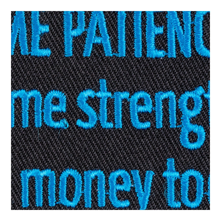 Lord Give Me Patience or Bail Money Patch, Uplifting Religious Patches — detail view 2