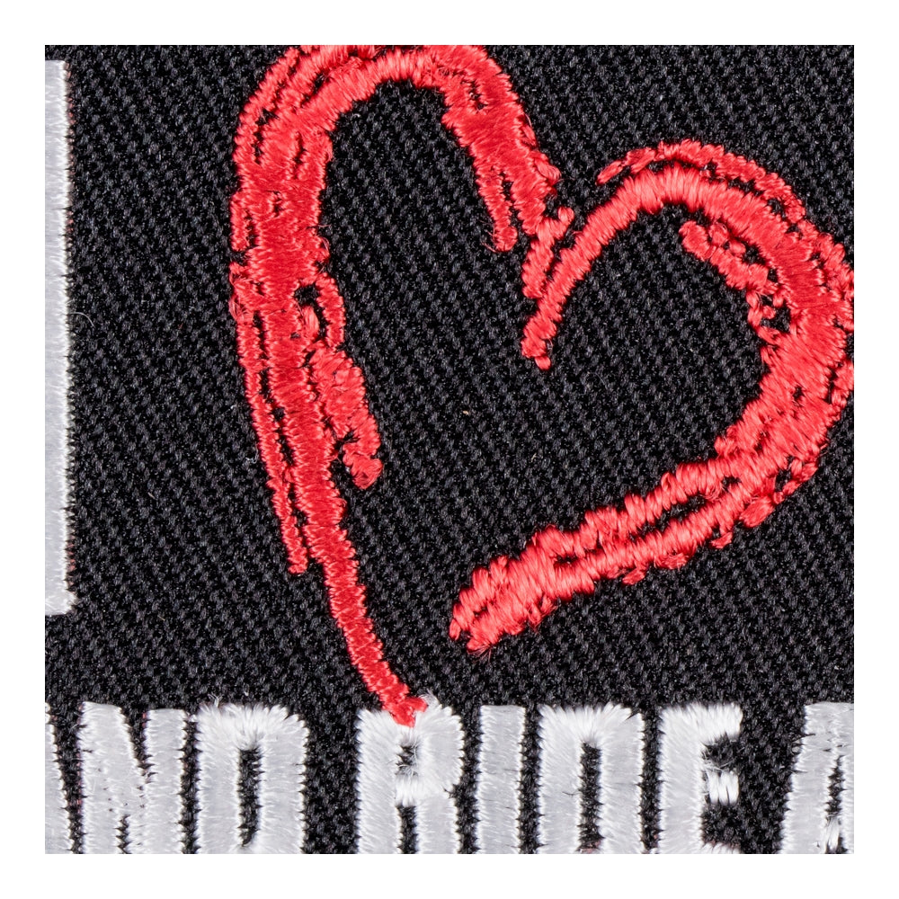 I Love Jesus &amp; Ride A Motorcycle Patch, Christian Biker Patches — detail view 2