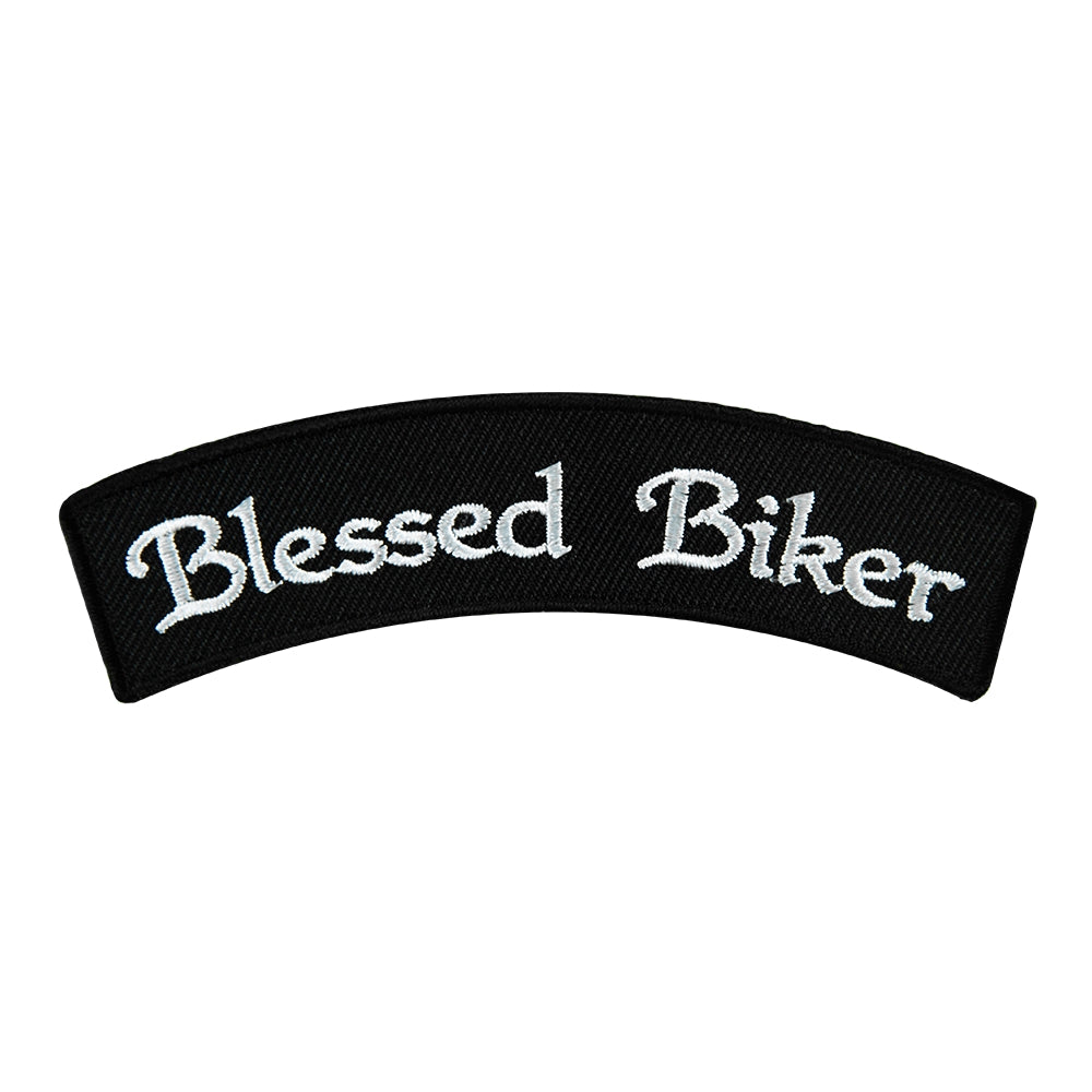 Blessed Biker Embroidered Rocker Patch, Small Size — product image