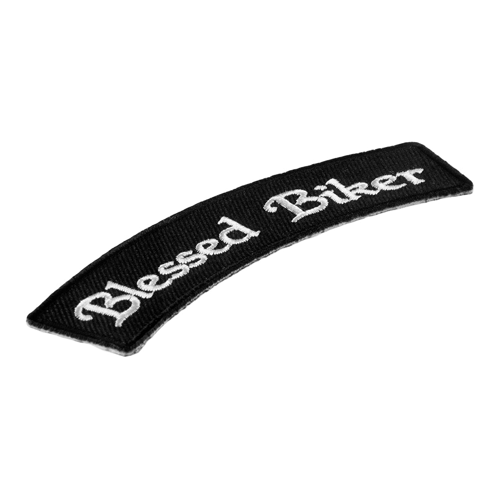 Blessed Biker Embroidered Rocker Patch, Small Size — detail view 1