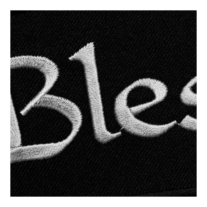 Blessed Biker Embroidered Rocker Patch, Large Size — detail view 2