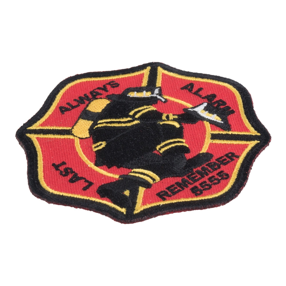 Firefighter 5555 Alarm Black Patch, Firefighter Patches — detail view 1