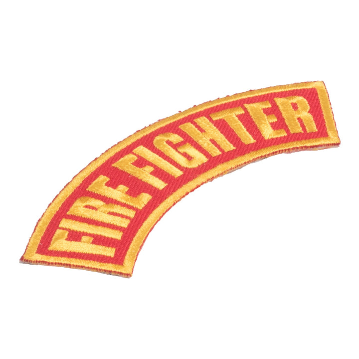 Firefighter Red &amp; Yellow Rocker Patch — detail view 1