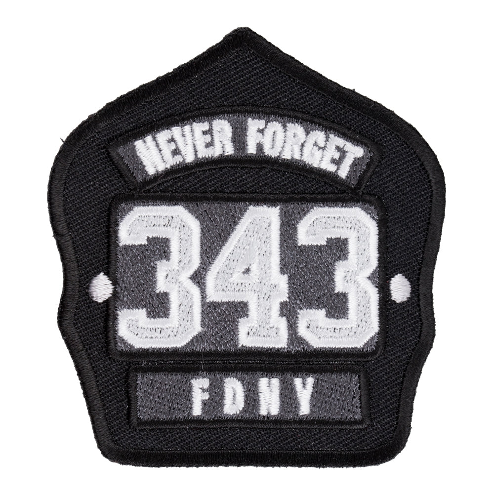 FDNY 343 Never Forget Helmet Patch, 9-11 Patches — product image