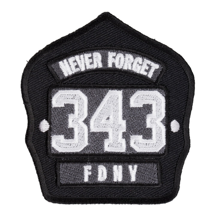 FDNY 343 Never Forget Helmet Patch, 9-11 Patches — product image