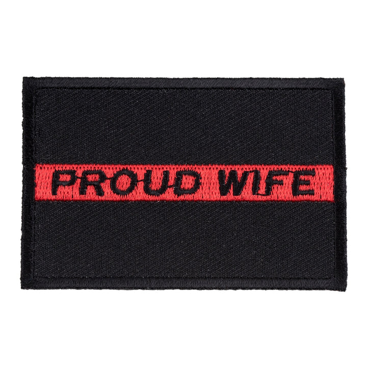Proud Wife Thin Red Line Patch, Firefighter Patches — product image
