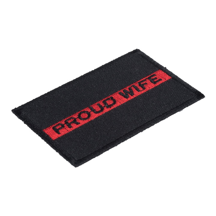 Proud Wife Thin Red Line Patch, Firefighter Patches — detail view 1