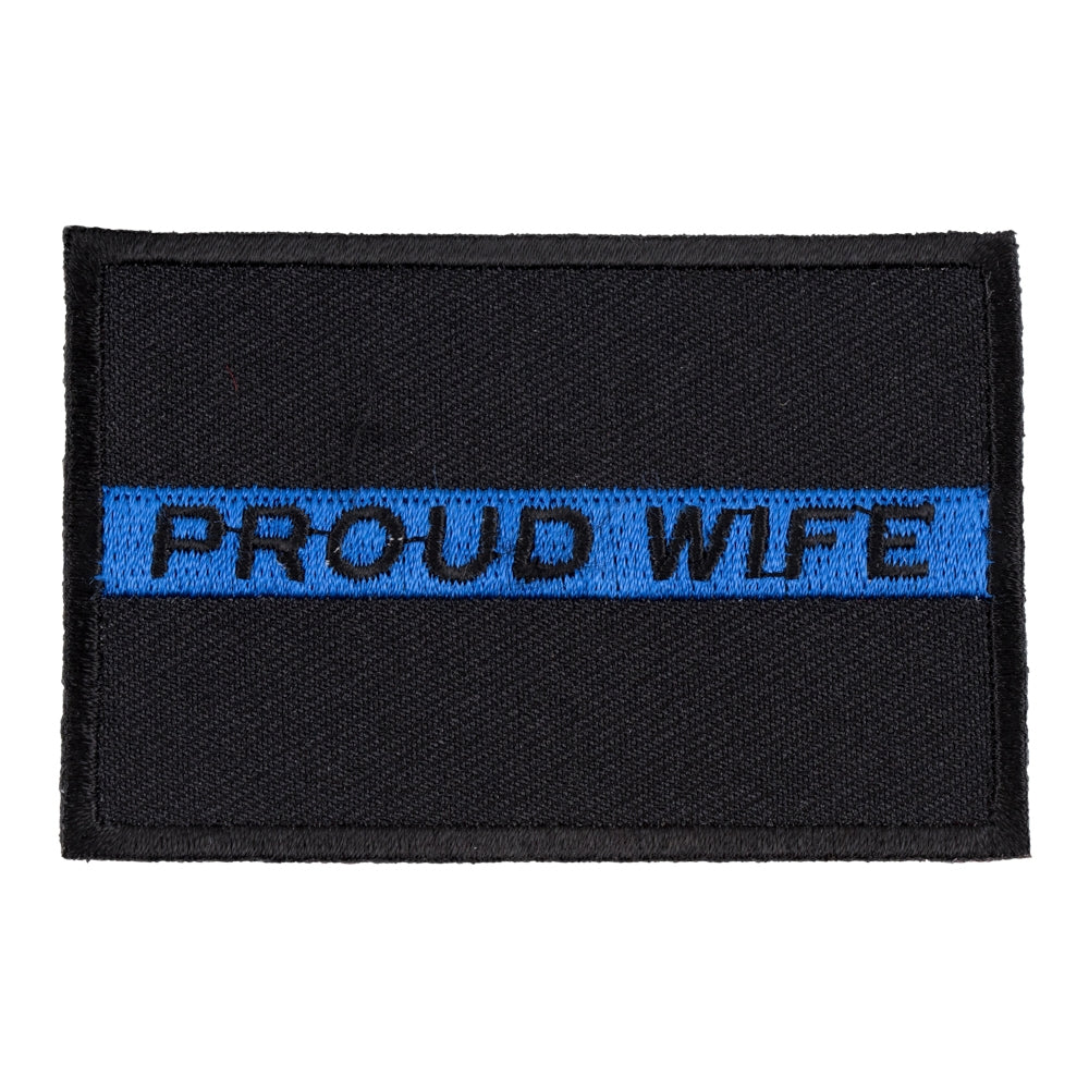 Proud Wife Thin Blue Line Patch, Law Enforcement Patches — product image