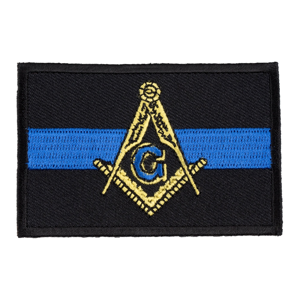 Thin Blue Line Masonic Patch, Law Enforcement Patches — product image