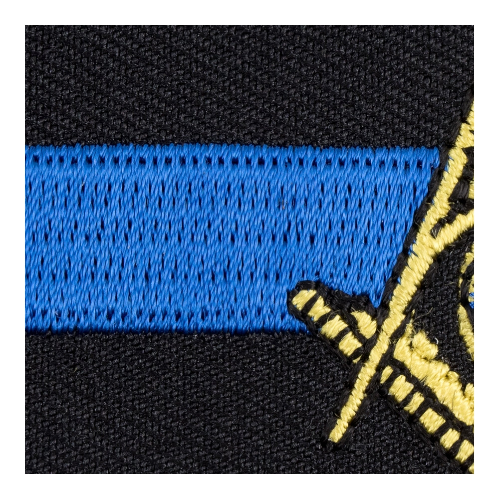 Thin Blue Line Masonic Patch, Law Enforcement Patches — detail view 2