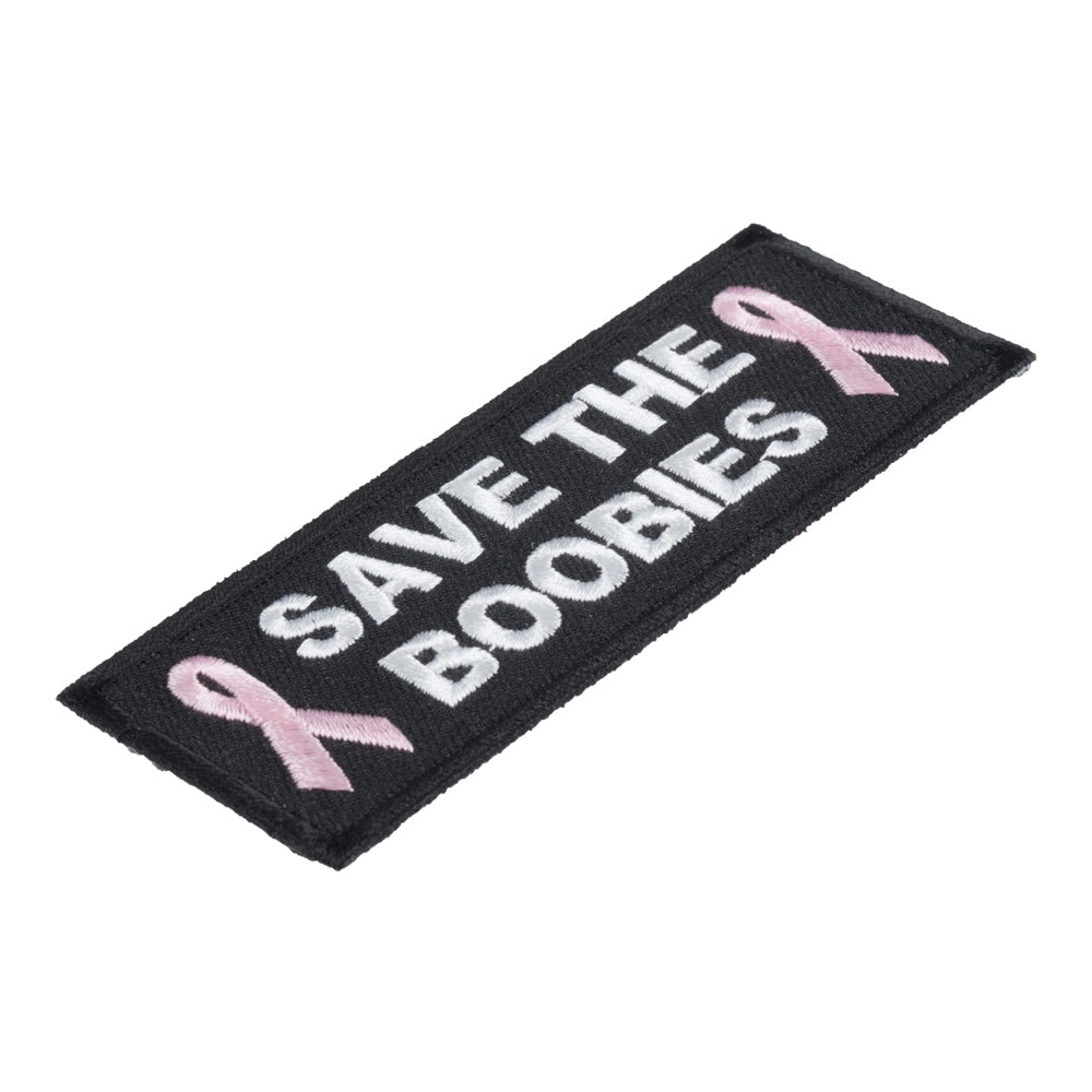 Save The Boobies Patch, Breast Cancer Ribbon Patches — detail view 1