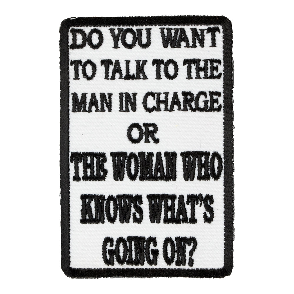 Woman Who Knows What's Going On Patch, Ladies Patches — product image