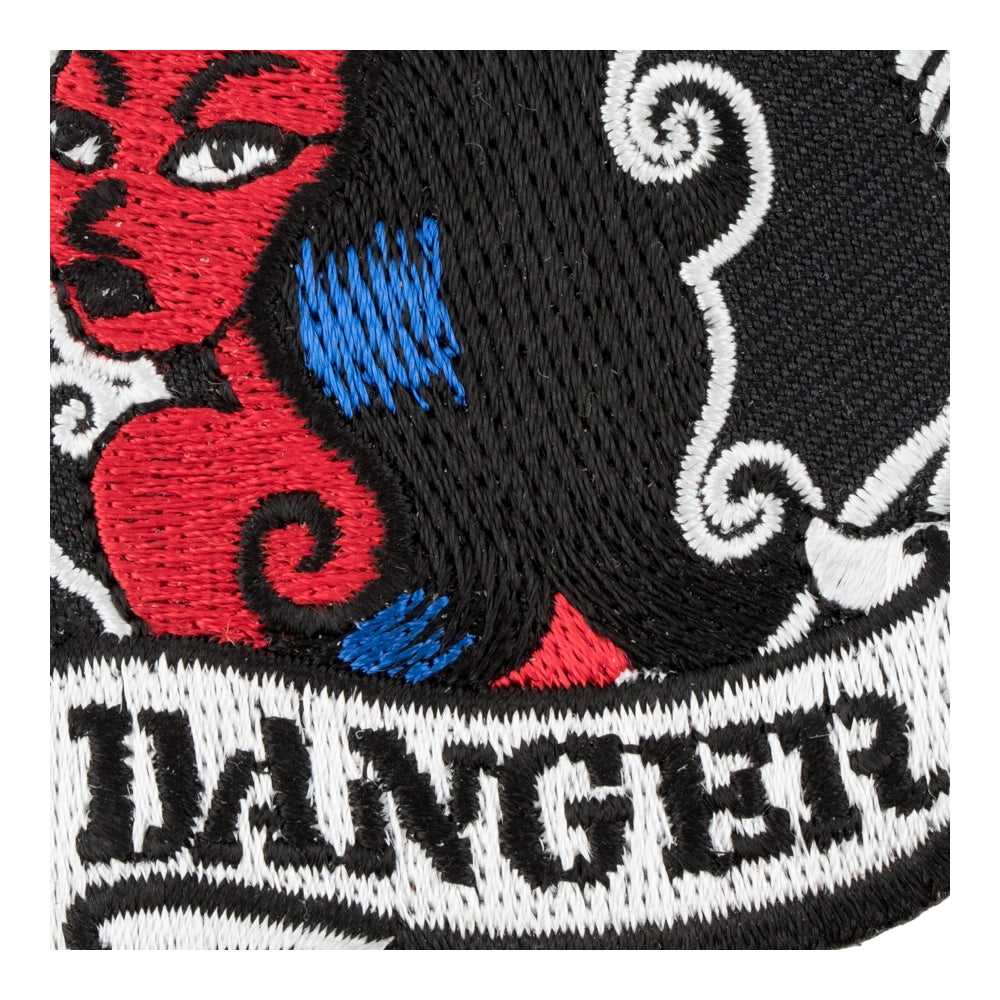 Danger Sexy Devil Girl Patch, Ladies Patches — detail view 2