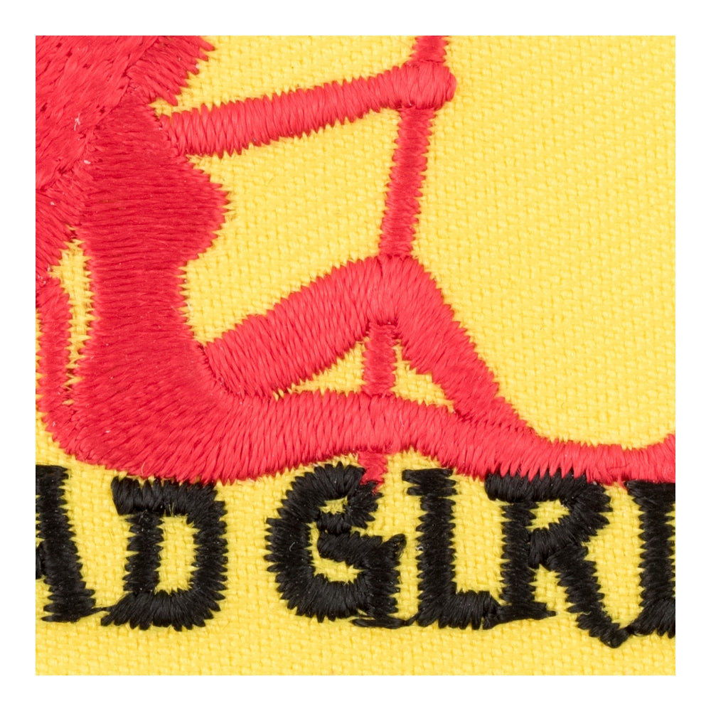 Bad Girl Red &amp; Yellow Devil Patch, Ladies Patches — detail view 2