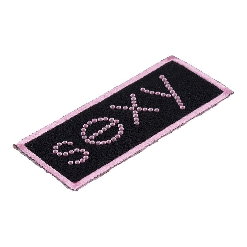 Sexy Pink &amp; Black Rhinestone Patch, Ladies Bling Patches — detail view 2