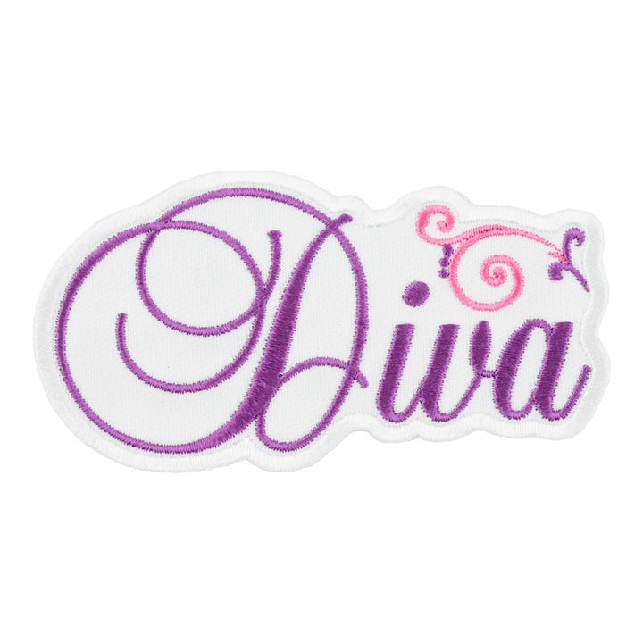 Diva Script White &amp; Purple Patch, Women&