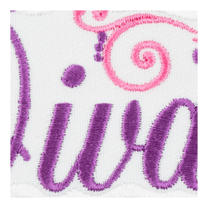 Diva Script White &amp; Purple Patch, Women&