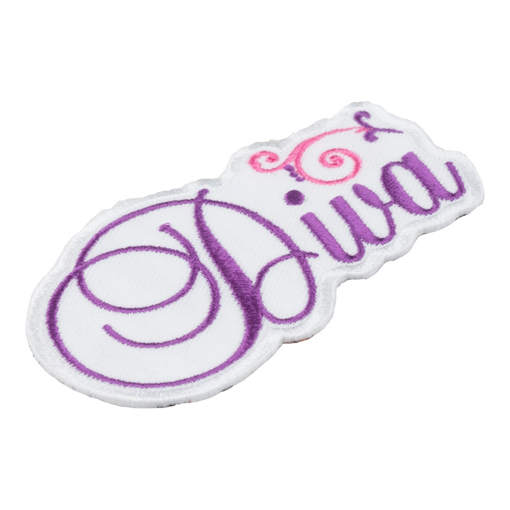 Diva Script White &amp; Purple Patch, Women&