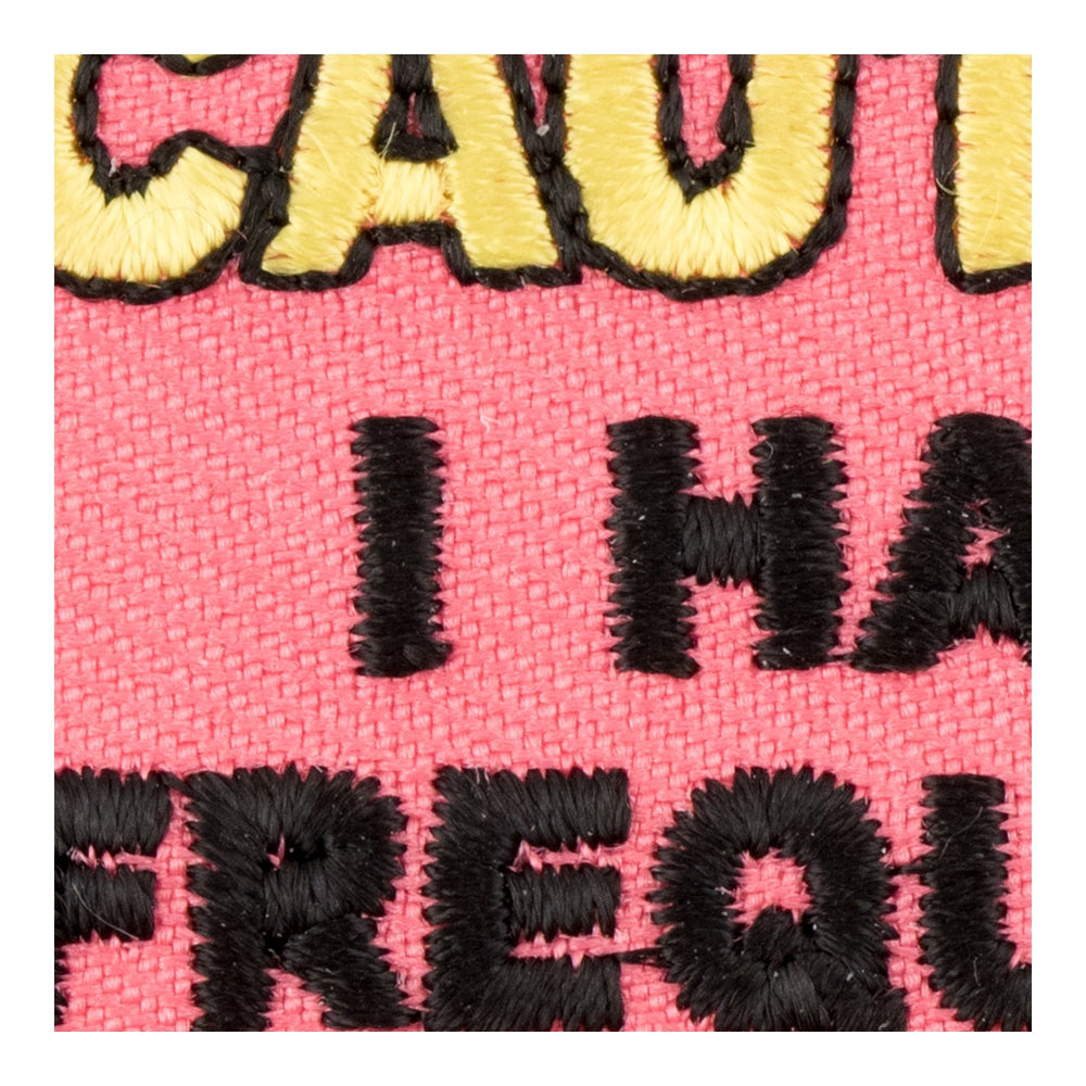 Caution Blonde Moments Patch, Funny Ladies Patches — detail view 1