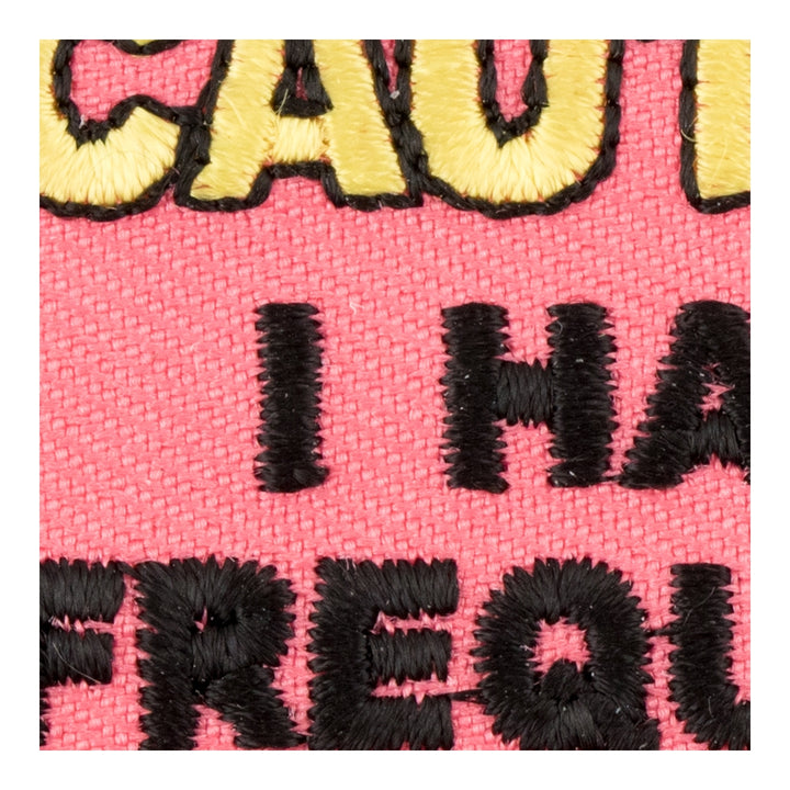 Caution Blonde Moments Patch, Funny Ladies Patches — detail view 1