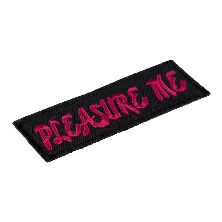 Pleasure Me Pink &amp; Black Patch, Ladies Patches — detail view 1
