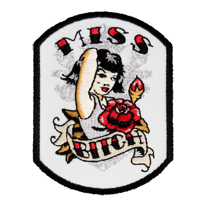 Miss Bitch Pin Up Girl Patch, Ladies Patches — product image