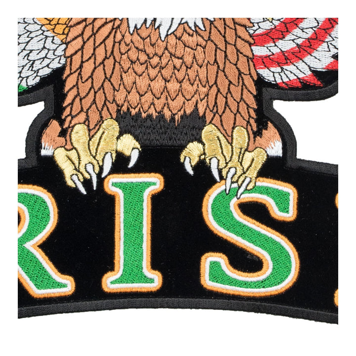 Irish Flag American Eagle &amp; Rocker Patch, Large Size — detail view 2