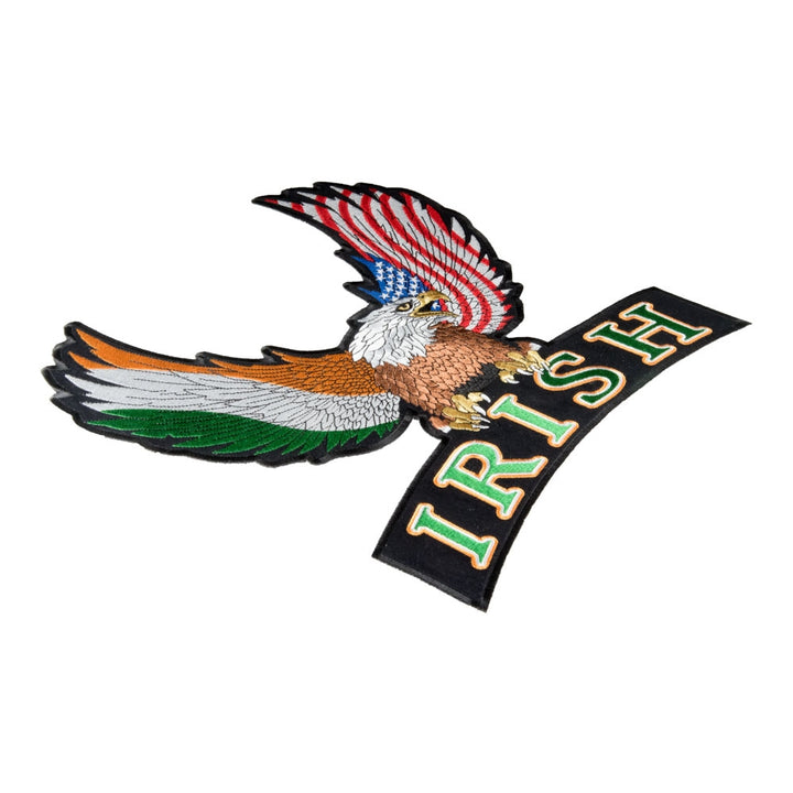 Irish Flag American Eagle &amp; Rocker Patch, Large Size — detail view 1