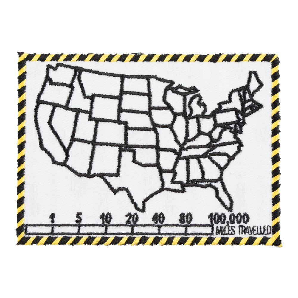 50 States Map & Mile Tracker White Patch, Small Size — product image