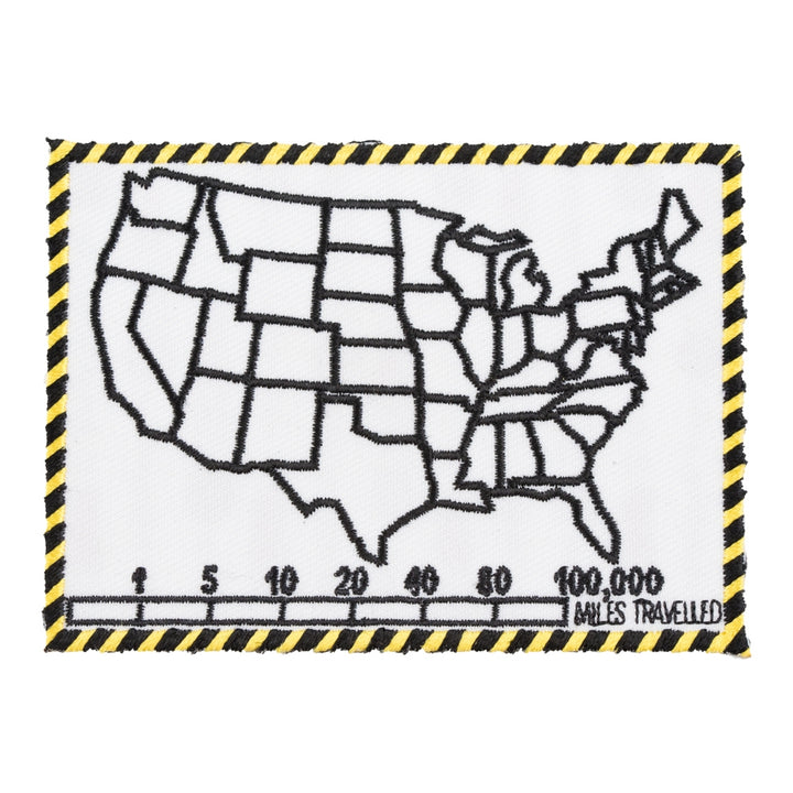50 States Map &amp; Mile Tracker White Patch, Small Size — product image