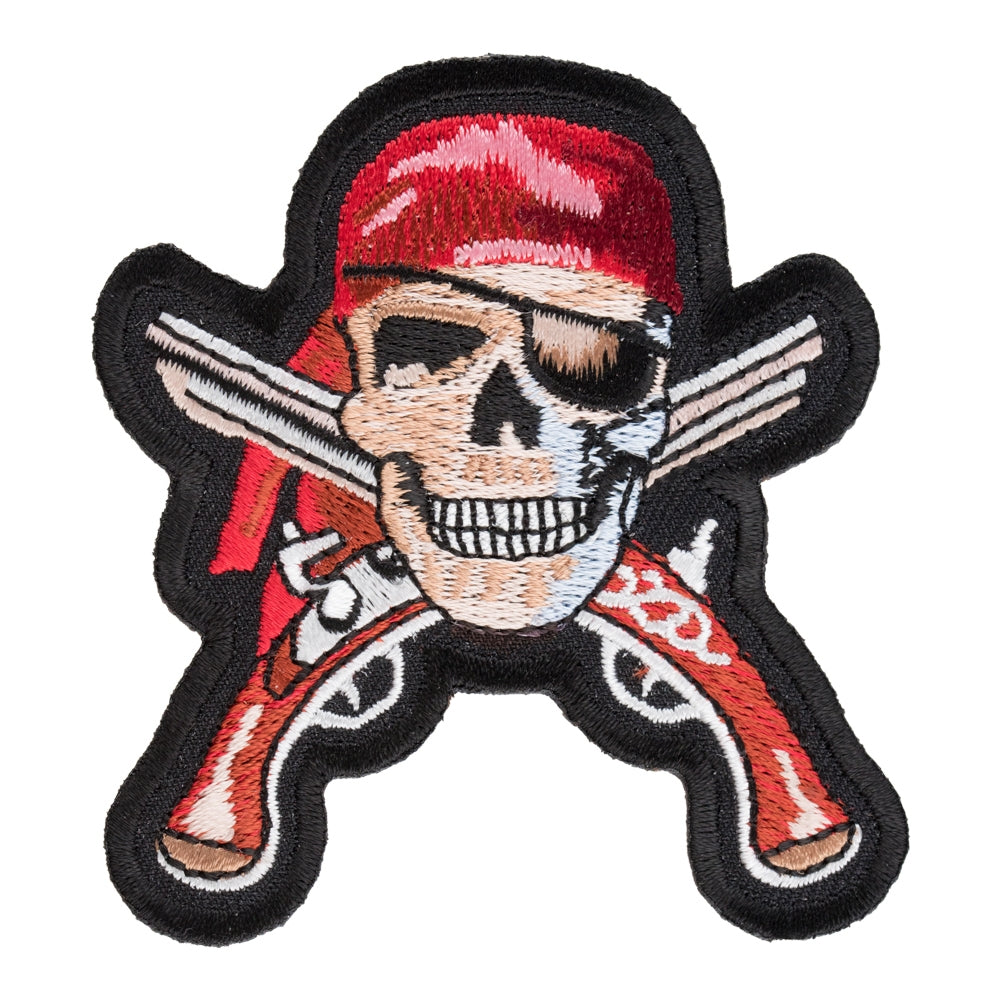 Pirate Skull With Guns Patch, Pirate Patches — product image