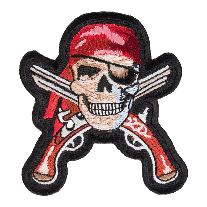 Pirate Skull With Guns Patch, Pirate Patches — product image