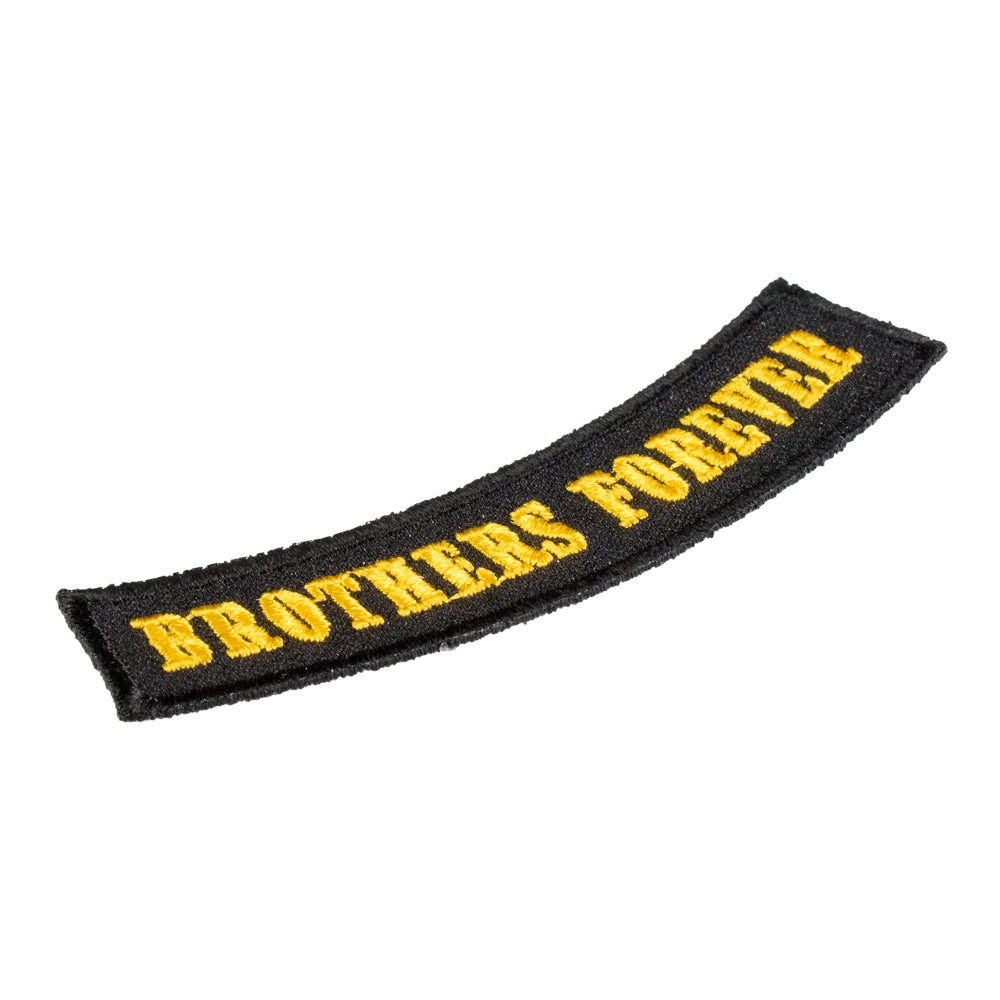 Brothers Forever Gold Rocker Patch, Small Size — detail view 1