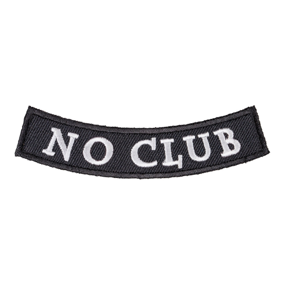 No Club Black &amp; White Rocker Patch, Small Size — product image