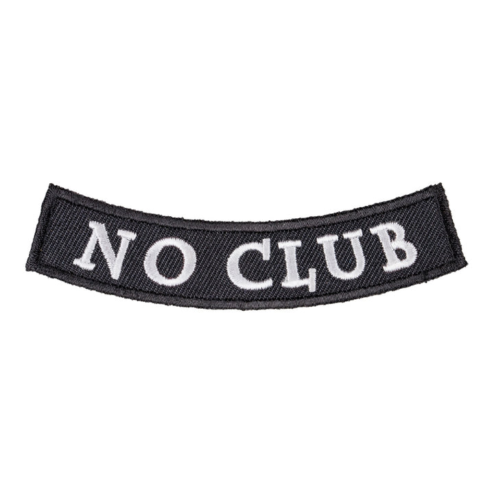 No Club Black &amp; White Rocker Patch, Small Size — product image