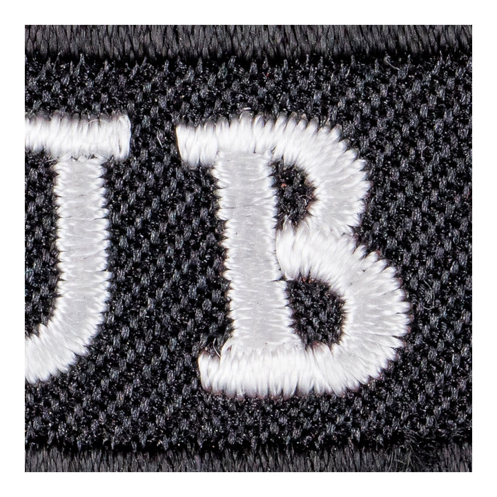 No Club Black &amp; White Rocker Patch, Small Size — detail view 2