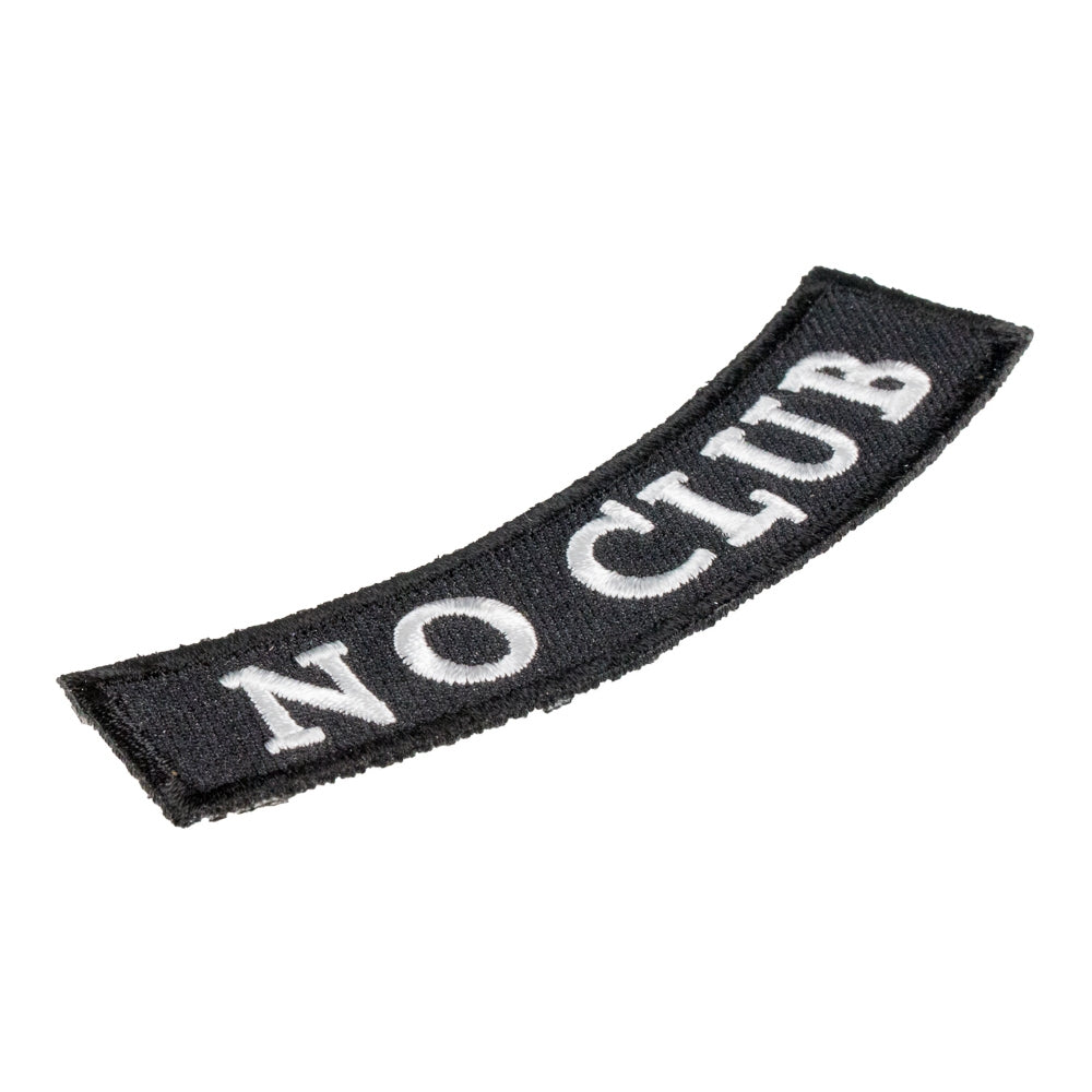No Club Black & White Rocker Patch, Small Size — detail view 1