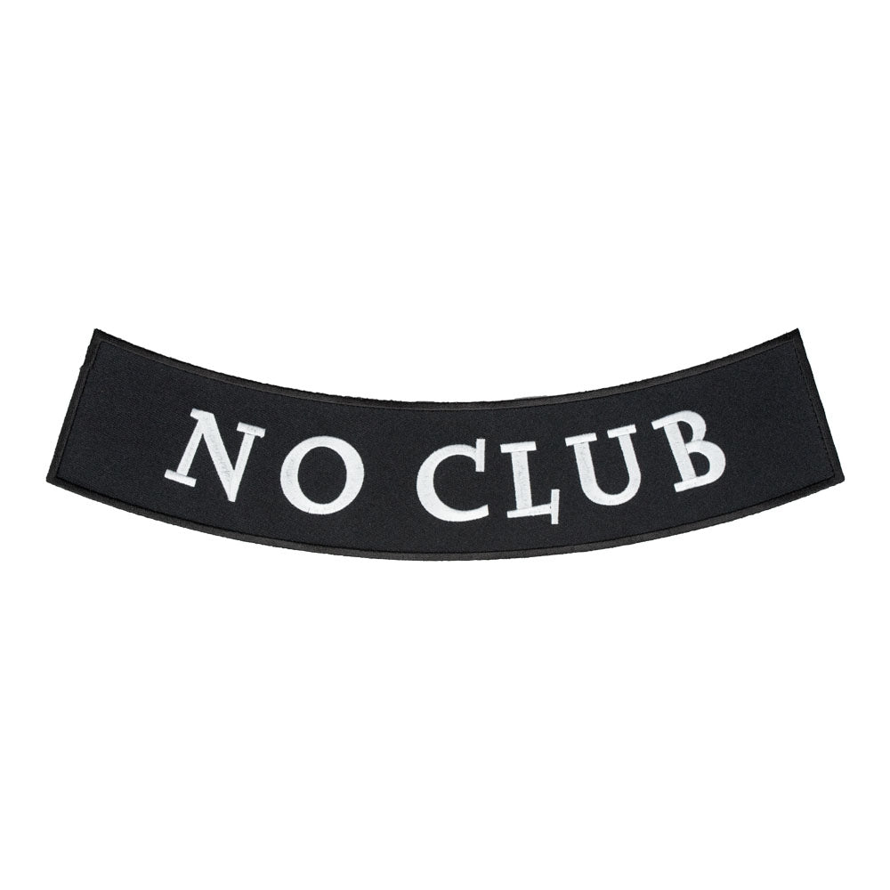 No Club Black &amp; White Rocker Patch, Large Size — product image