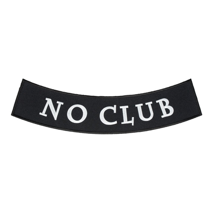 No Club Black &amp; White Rocker Patch, Large Size — product image
