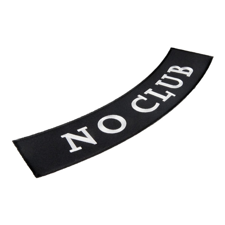 No Club Black &amp; White Rocker Patch, Large Size — detail view 1