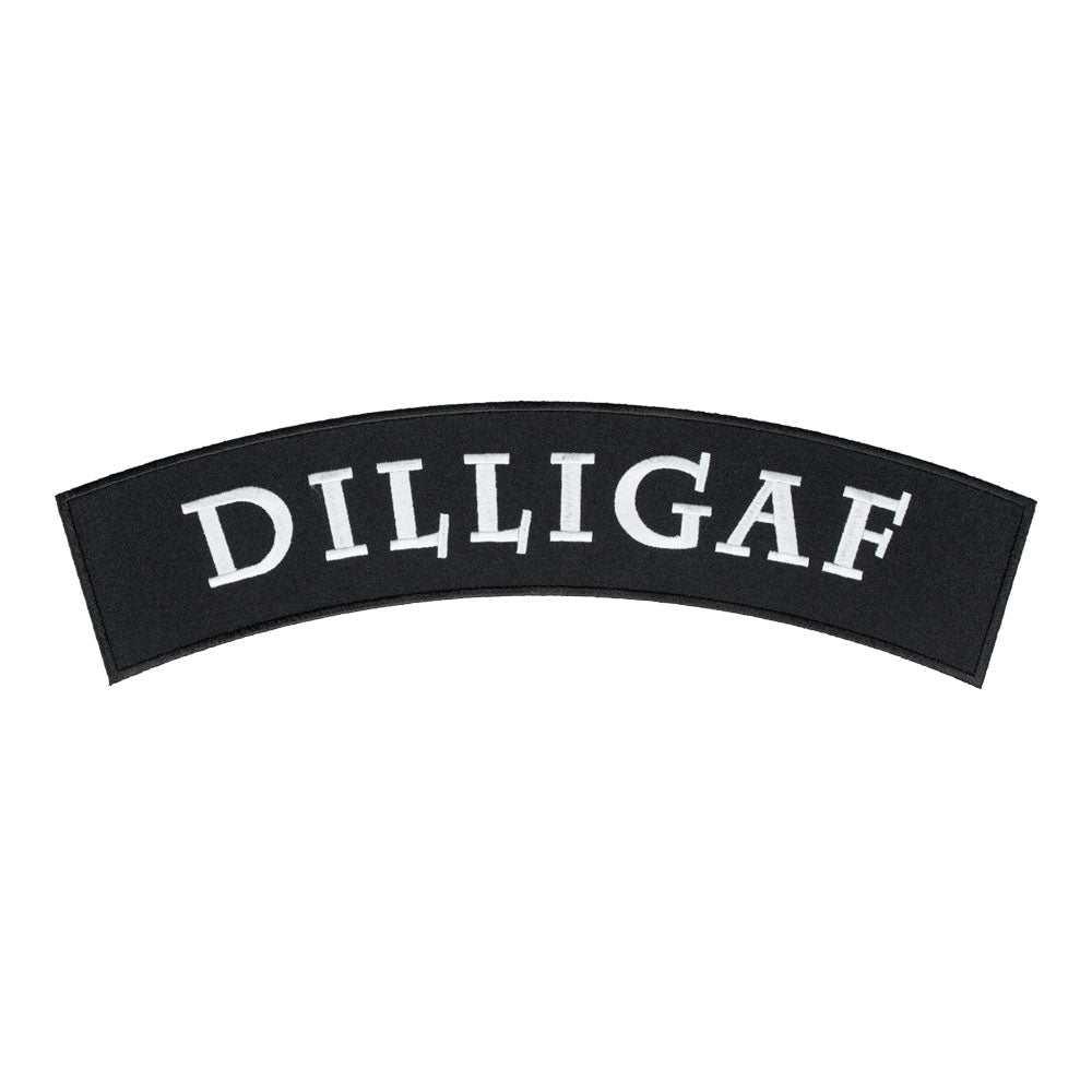 DILLIGAF Black & White Rocker Patch, Large Size — product image