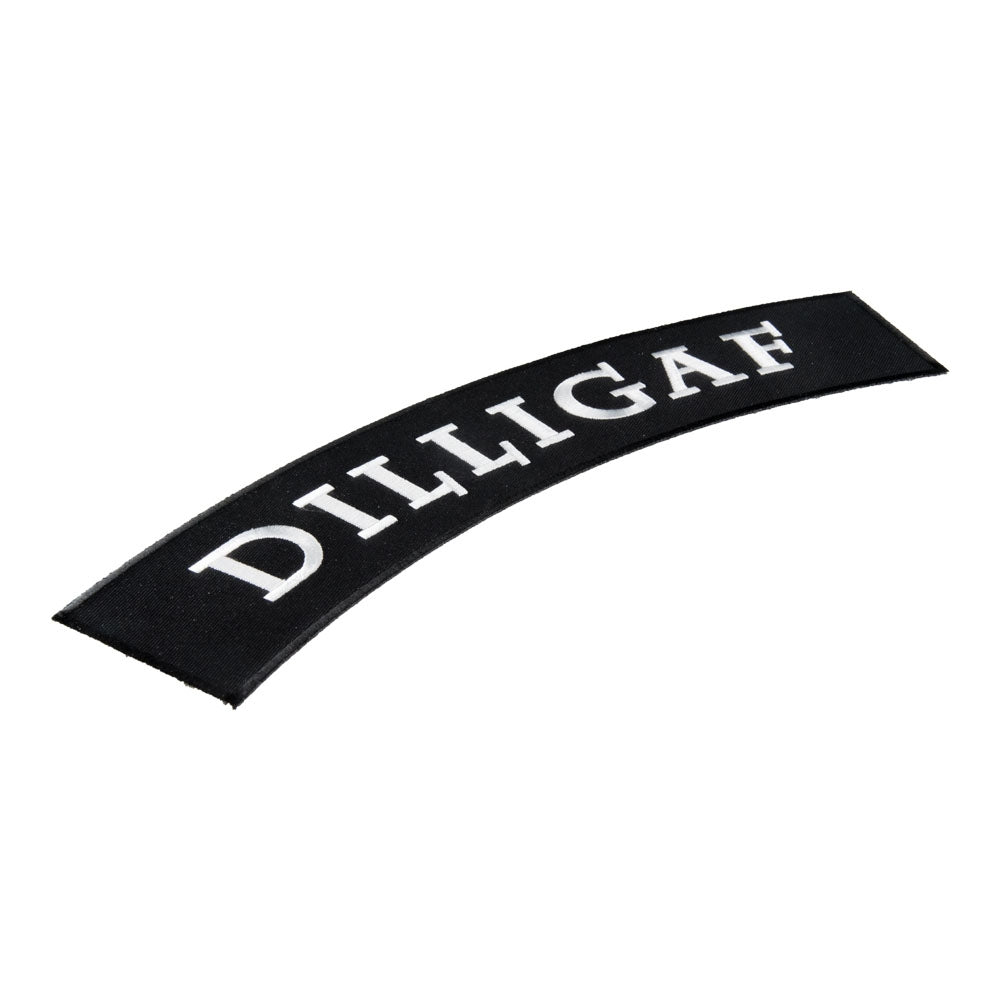 DILLIGAF Black & White Rocker Patch, Large Size — detail view 1