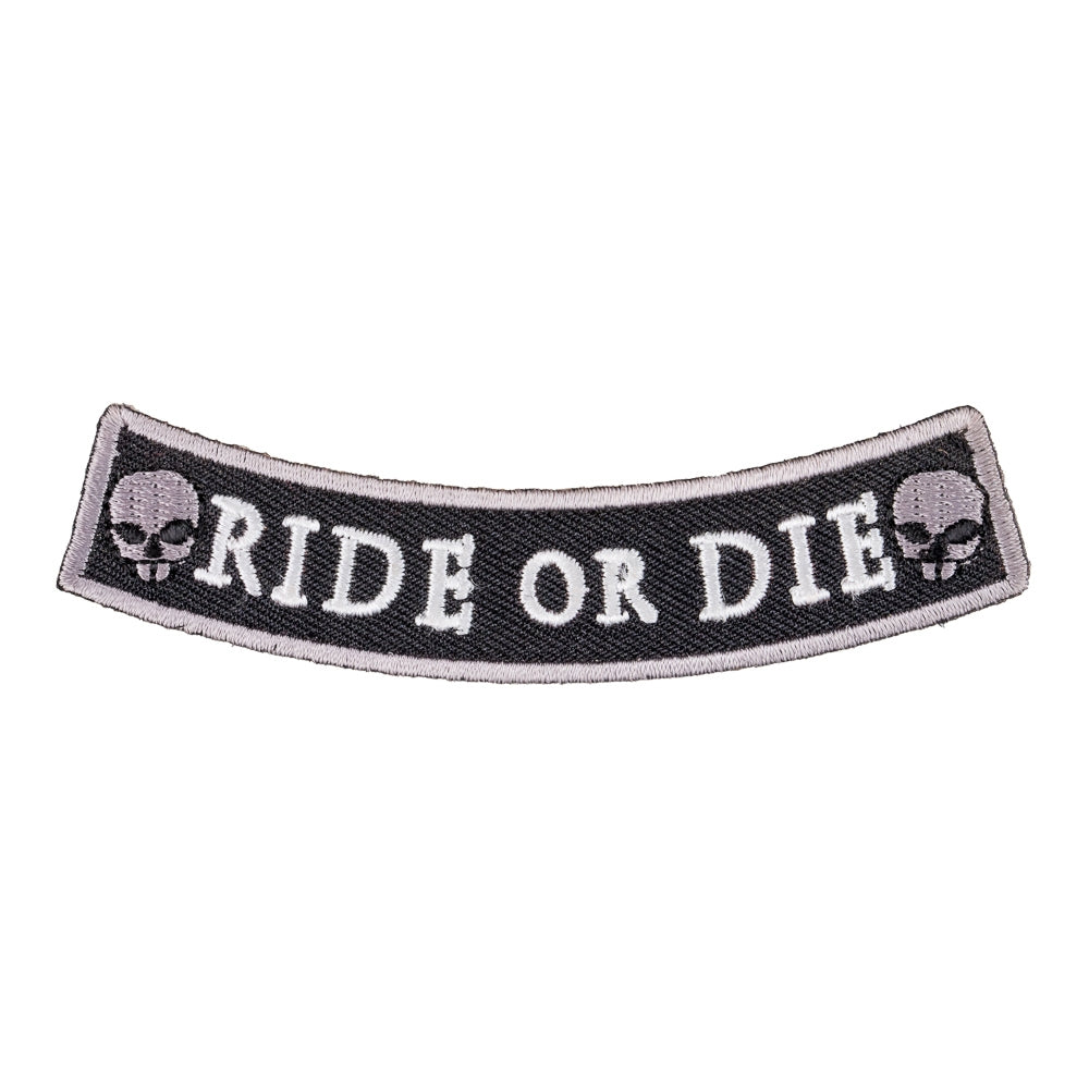 Ride or Die Skull Rocker Patch, Small Size — product image