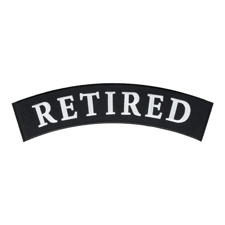 Retired Black &amp; White Top Rocker Patch, Large Size — product image
