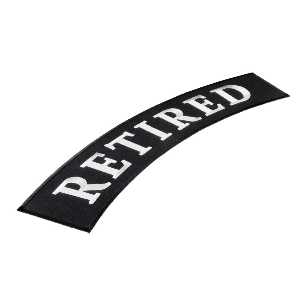 Retired Black & White Top Rocker Patch, Large Size — detail view 1