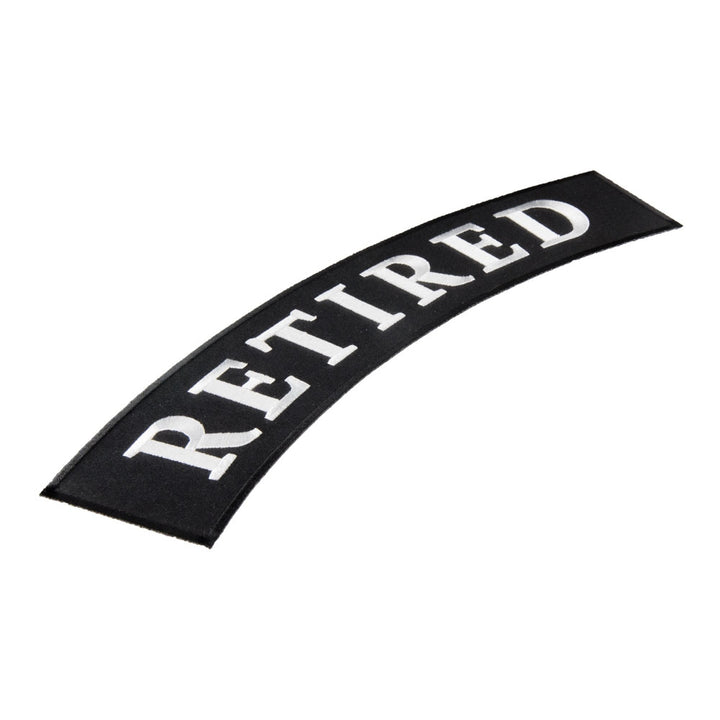 Retired Black &amp; White Top Rocker Patch, Large Size — detail view 1