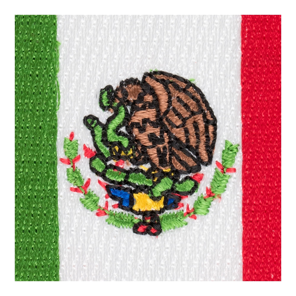 Mexico Flag Heart Shaped Patch, Mexican Pride Patches — detail view 2