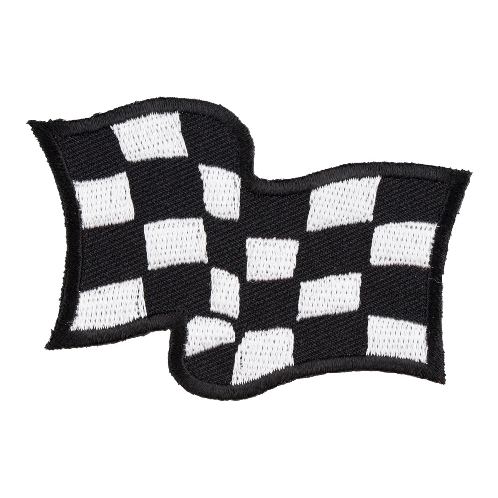 Waving Checkered Flag Patch, Racing Patches — product image