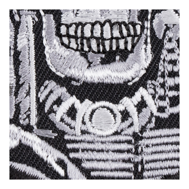 Indian Chief Skull Black &amp; White Patch, Indian Skull Patches — detail view 1