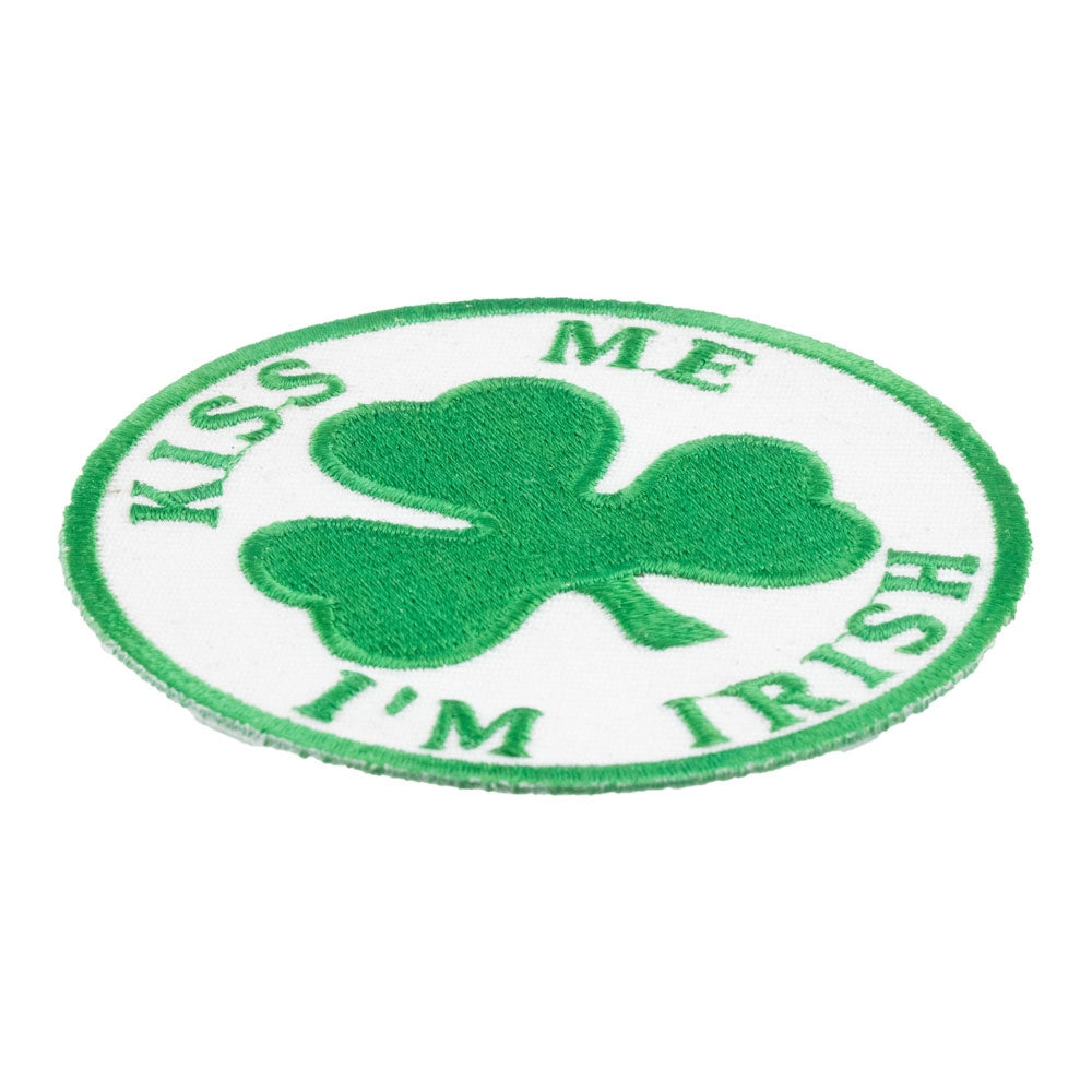 Kiss Me Irish Shamrock Patch, Irish Shamrock Patches — detail view 1